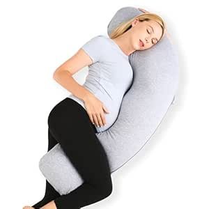 Momcozy J Shaped Maternity Body Pillow