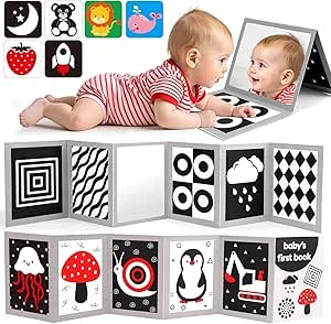 Black and White High Contrast Baby Books Flash Cards